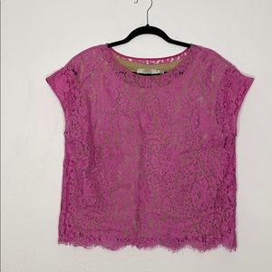 Robert Rodriguez pink lace top